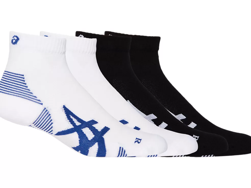 Kleding | Sokken>ASICS 2PPK CUSHION RUN QUARTER SOCK Performance Black/Brilliant White