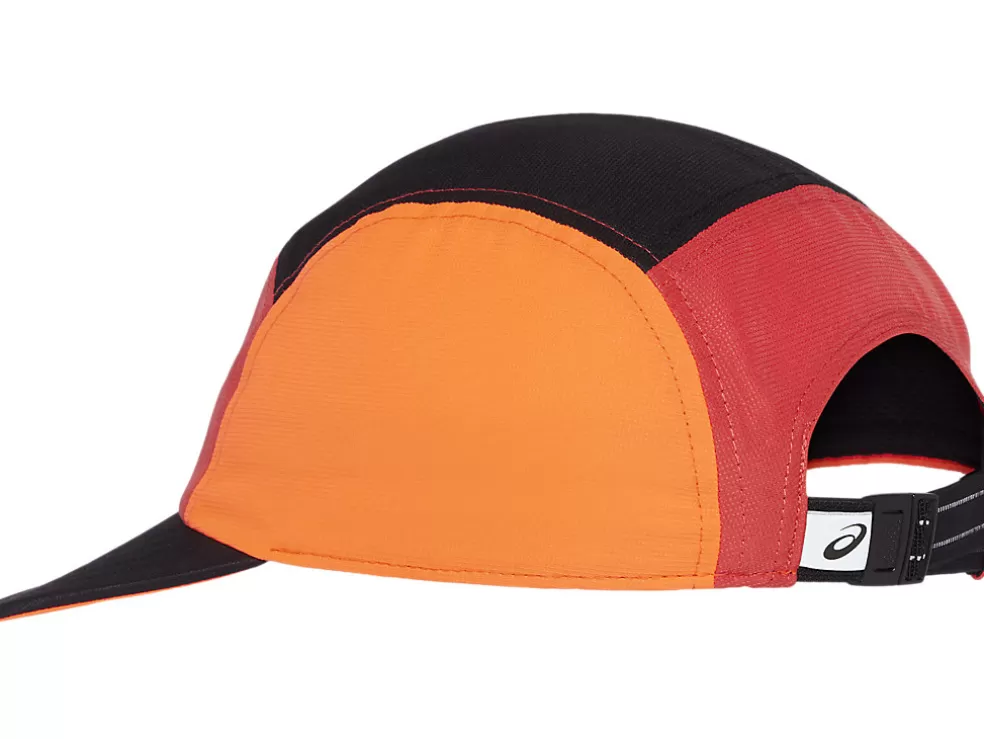 Hardlopen | Hoofddeksels>ASICS 5 PANEL CAP Sunrise Red/True Red/Perf Black