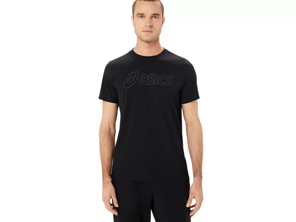 Shirts met korte mouwen | Bovenkleding>ASICS LOGO SS TEE Performance Black/Graphite Grey