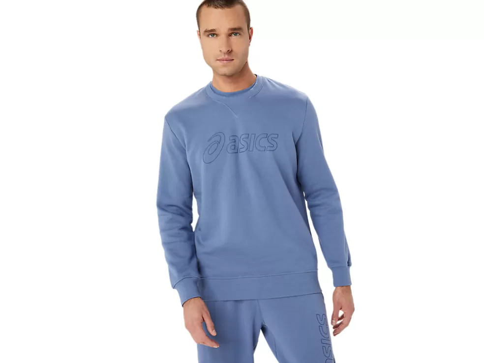 Hoodies en sweatshirts | Shirts met lange mouwen>ASICS SWEATSHIRT Denim Blue/Thunder Blue