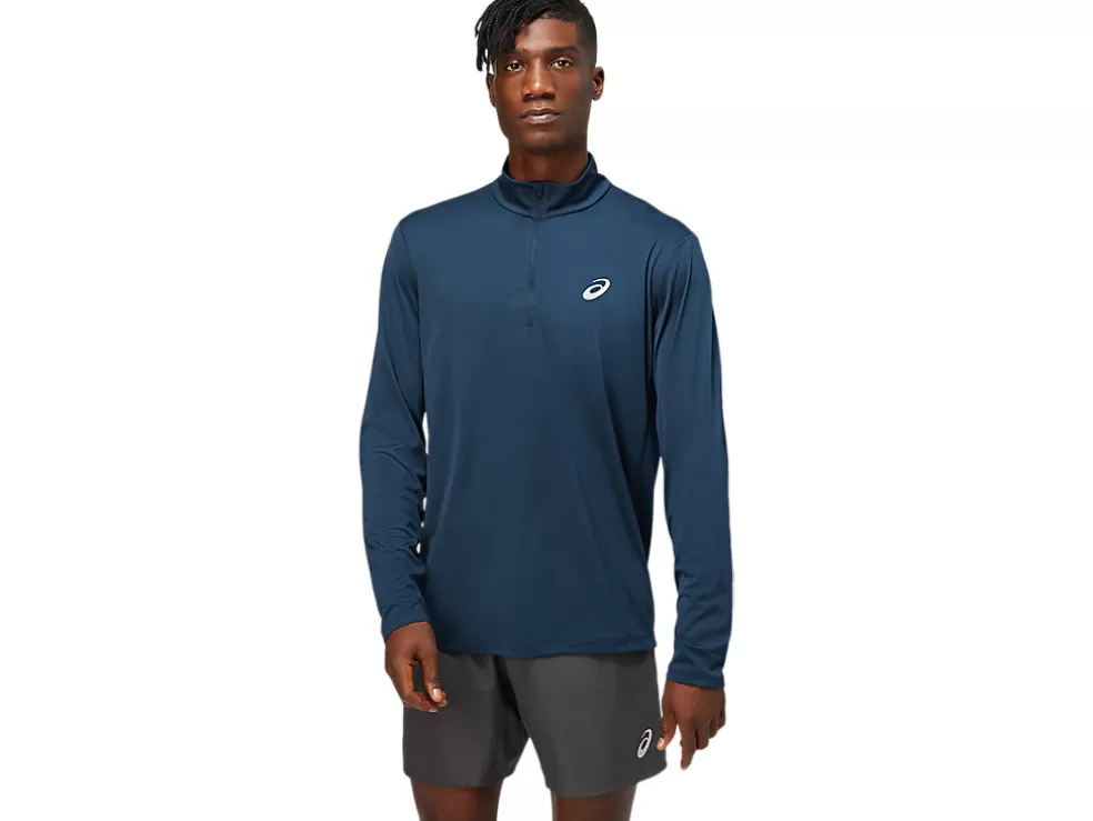 Kleding | Hardlopen>ASICS CORE LS 1/2 ZIP TOP French Blue