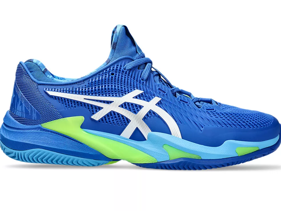 COURT FF™ | Tennisschoenen>ASICS COURT FF 3 NOVAK CLAY Tuna Blue/White