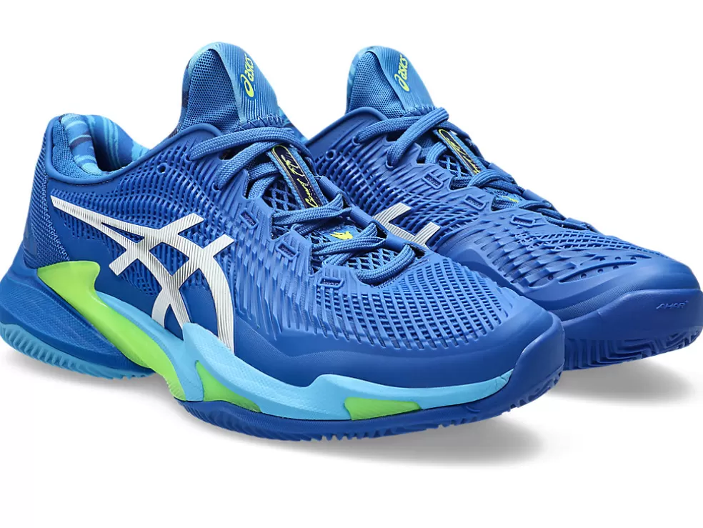 COURT FF™ | Tennisschoenen>ASICS COURT FF 3 NOVAK CLAY Tuna Blue/White