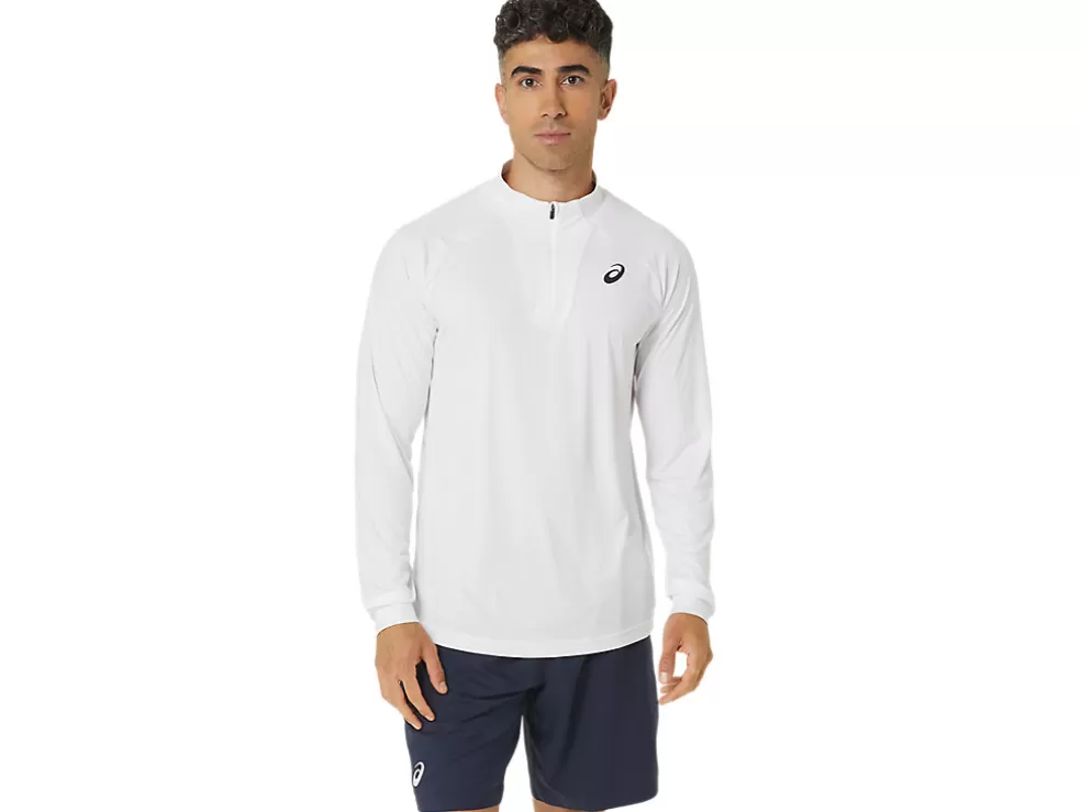 Kleding | Tennis>ASICS COURT LS ZIP TOP Brilliant White/Brilliant White