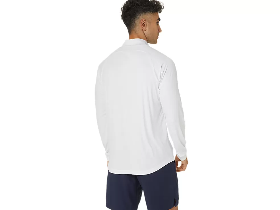 Kleding | Tennis>ASICS COURT LS ZIP TOP Brilliant White/Brilliant White