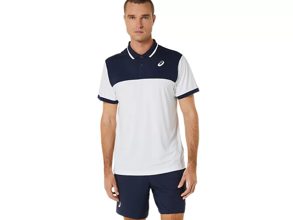 Kleding | Tennis>ASICS COURT POLO SHIRT Brilliant White/Midnight