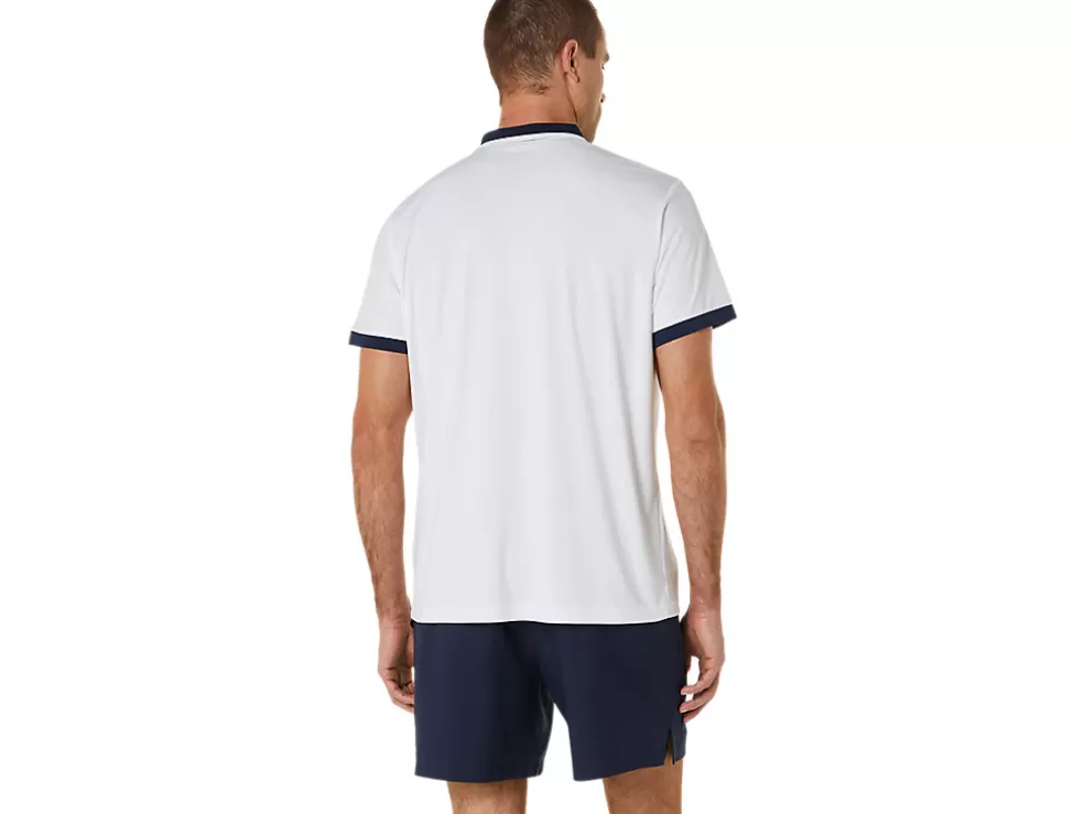 Kleding | Tennis>ASICS COURT POLO SHIRT Brilliant White/Midnight