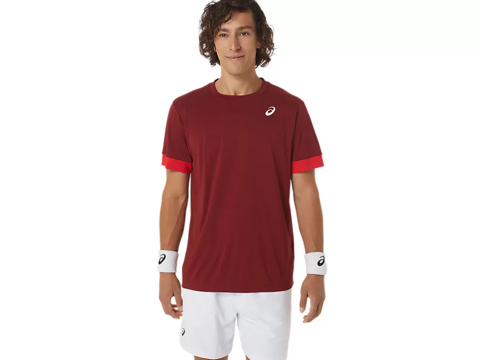 Kleding | Tennis>ASICS COURT SS TOP Beet Juice/Classic Red