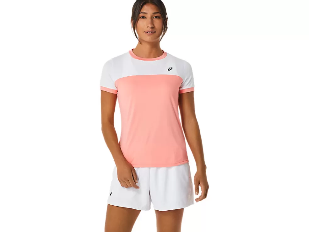 Kleding | Tennis>ASICS COURT SS TOP Guava/Brilliant White