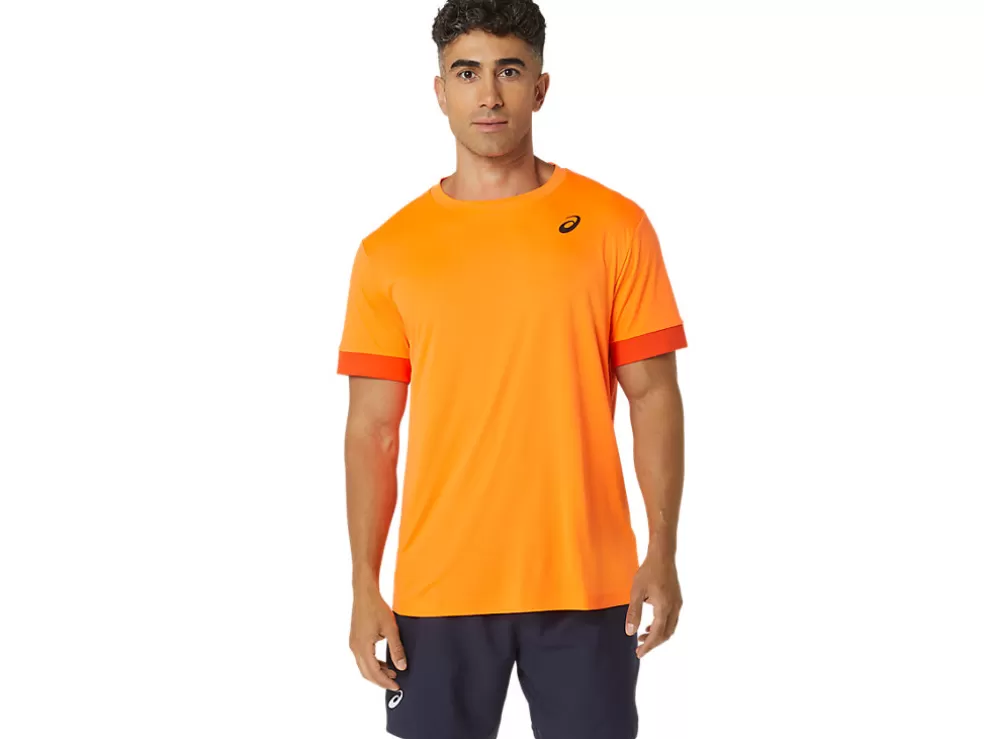 Kleding | Shirts met korte mouwen>ASICS COURT SS TOP Shocking Orange/Koi