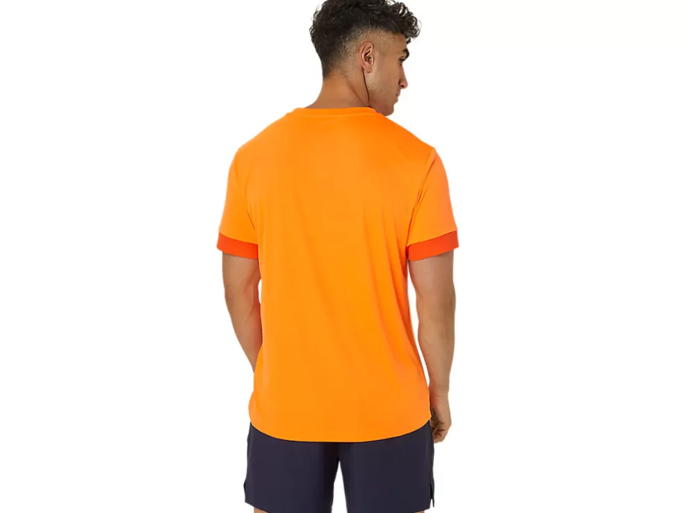 Kleding | Shirts met korte mouwen>ASICS COURT SS TOP Shocking Orange/Koi