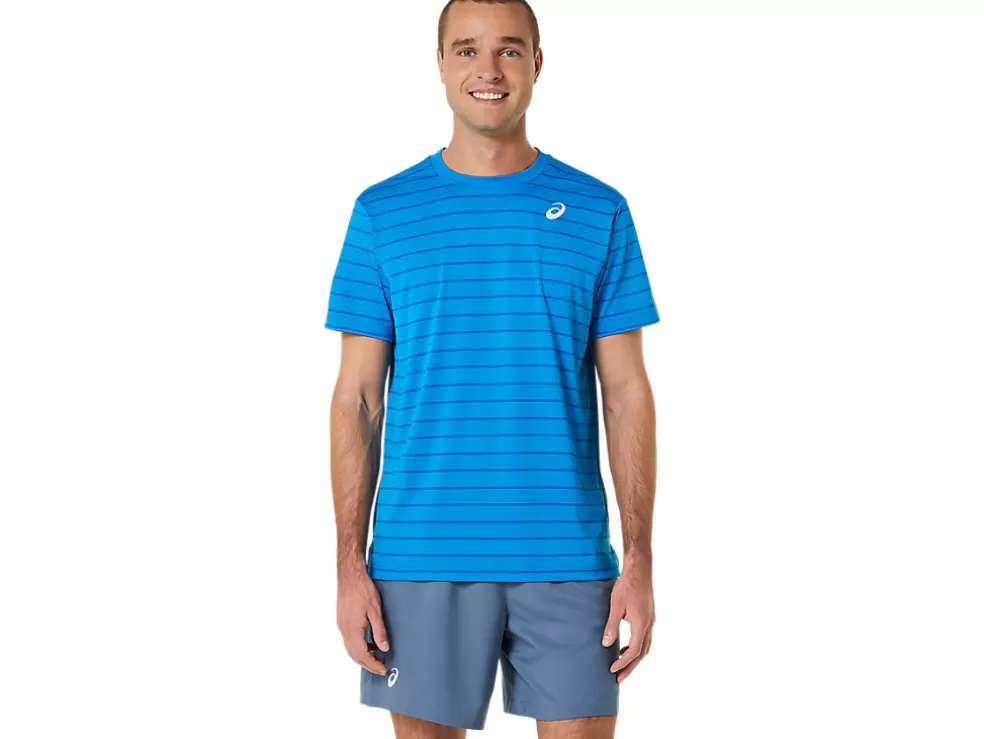 Kleding | Tennis>ASICS COURT STRIPE SS TOP Directoire Blue