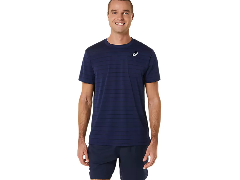 Kleding | Tennis>ASICS COURT STRIPE SS TOP Midnight