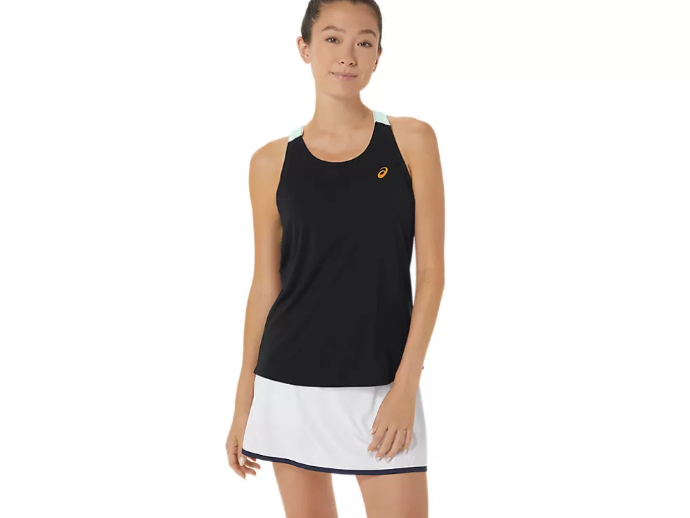 Kleding | Shirts met korte mouwen>ASICS COURT TANK Performance Black/Mint Tint