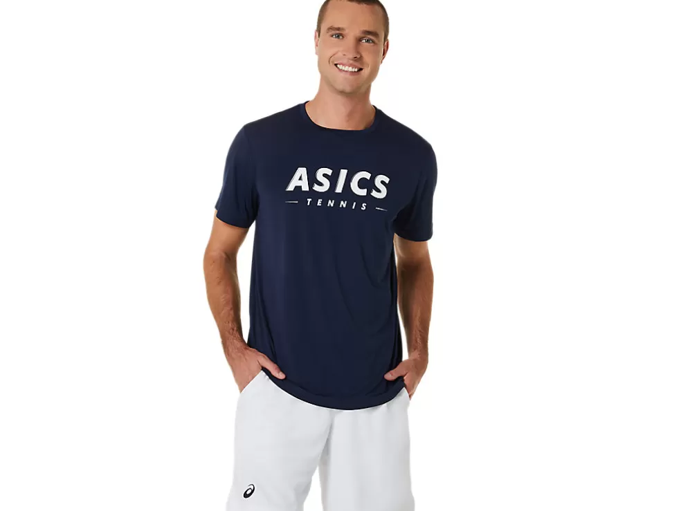 Kleding | Tennis>ASICS COURT TENNIS GRAPHIC TEE Midnight