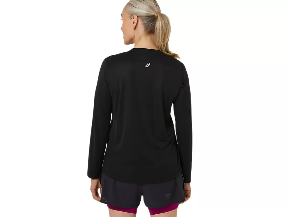 Kleding | Trail running>ASICS FUJITRAIL LOGO LS TOP Performance Black/Blackberry