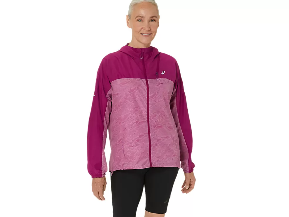 Kleding | Trail running>ASICS FUJITRAIL PACKABLE JACKET Soft Berry/Blackberry