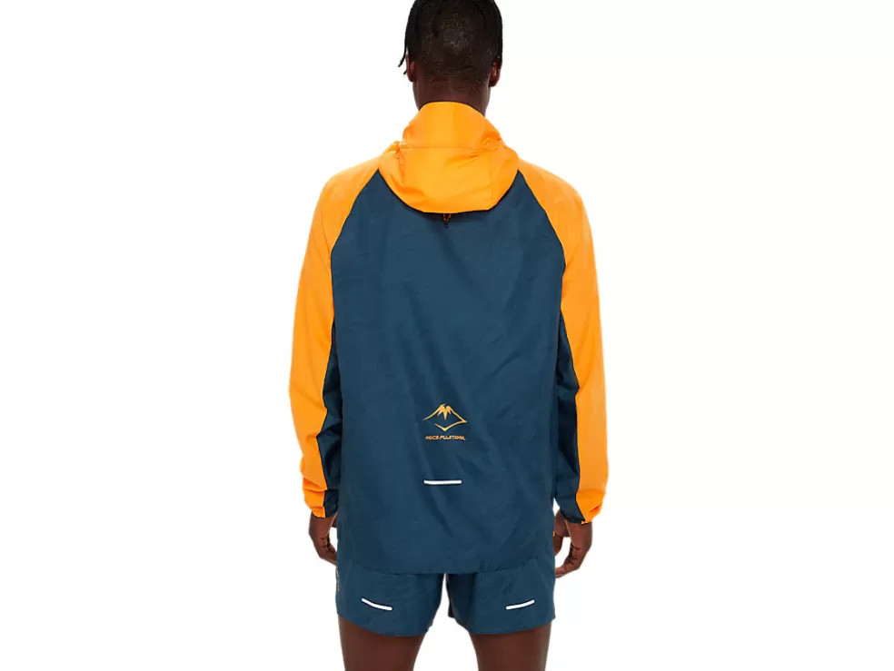 Trail running | Kleding>ASICS FUJITRAIL PACKABLE JACKET Fellow Yellow/Magnetic Blue