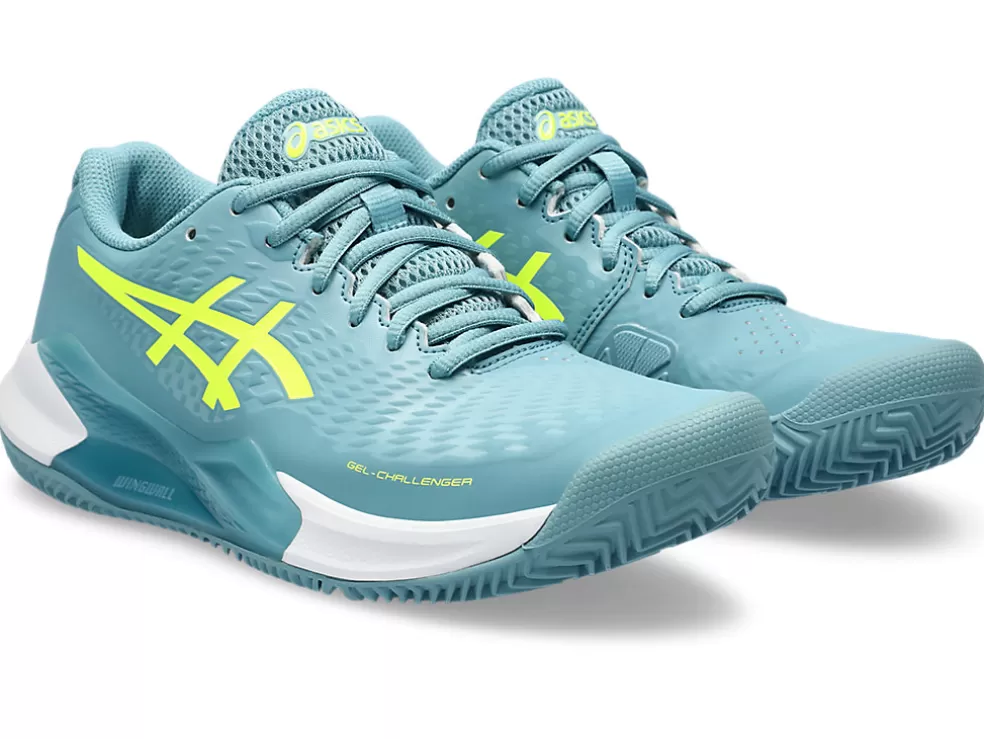 Tennisschoenen | Tennis>ASICS GEL-CHALLENGER 14 CLAY Gris Blue/Safety Yellow