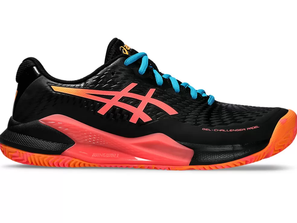 Padel | Padel>ASICS GEL-CHALLENGER 14 PADEL Black/Blazing Coral