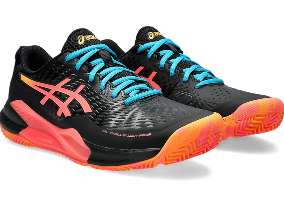 Padel | Padel>ASICS GEL-CHALLENGER 14 PADEL Black/Blazing Coral