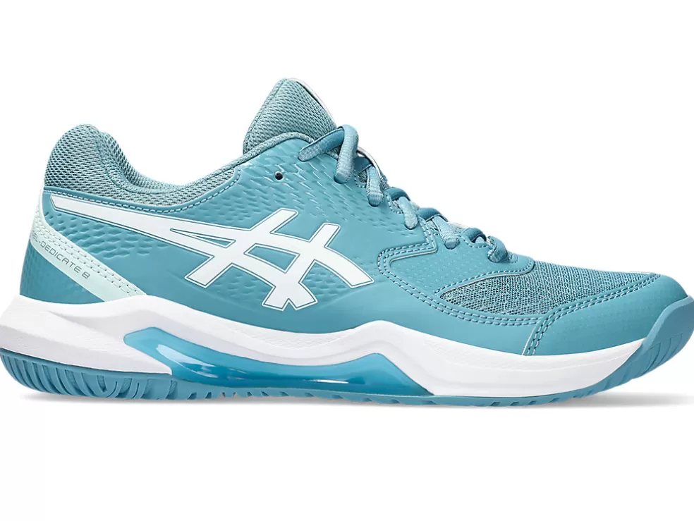 Tennisschoenen | Tennis>ASICS GEL-DEDICATE 8 Gris Blue/White