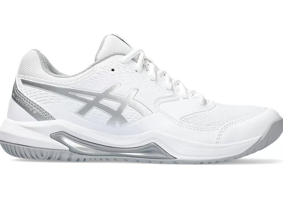 Tennisschoenen | Tennis>ASICS GEL-DEDICATE 8 White/Pure Silver