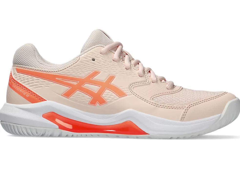 Tennisschoenen | Tennis>ASICS GEL-DEDICATE 8 Pearl Pink/Sun Coral