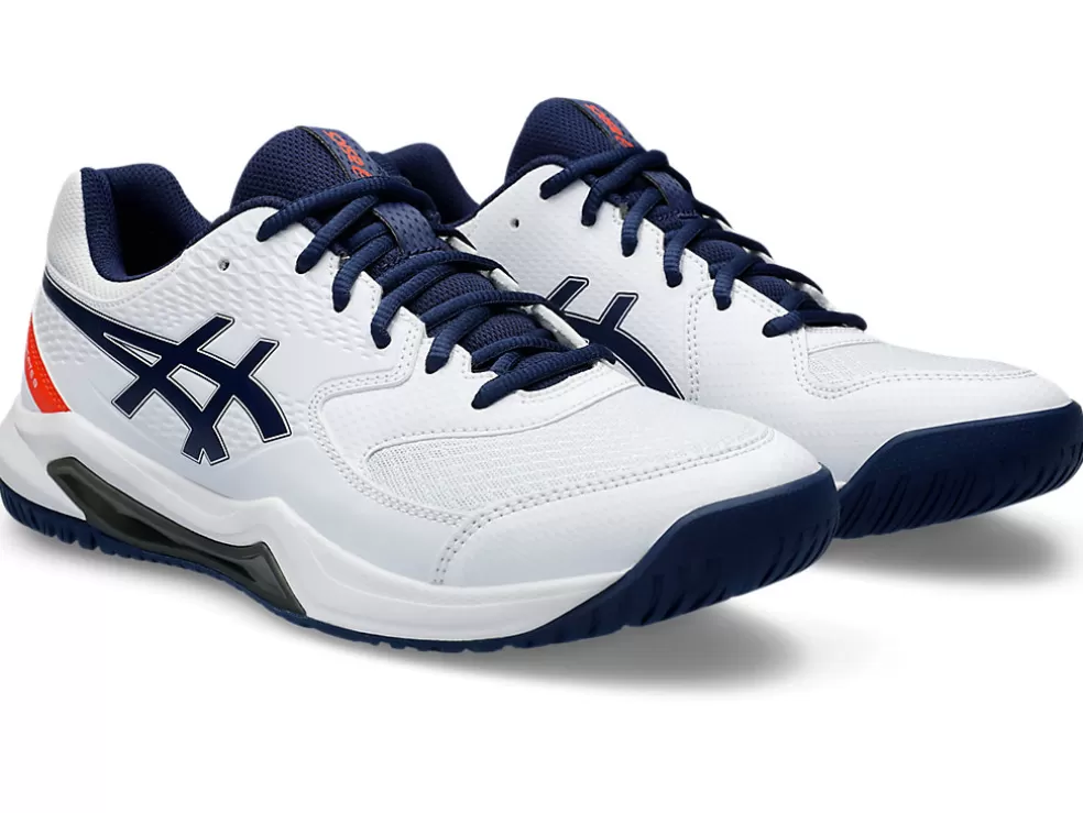 Tennisschoenen | Tennis>ASICS GEL-DEDICATE 8 White/Blue Expanse