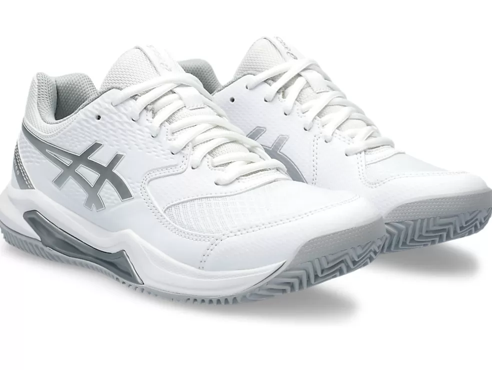 Tennisschoenen | Tennis>ASICS GEL-DEDICATE 8 CLAY White/Pure Silver