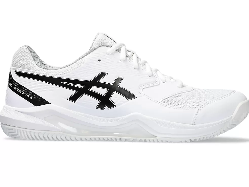 Tennisschoenen | Tennis>ASICS GEL-DEDICATE 8 CLAY White/Black