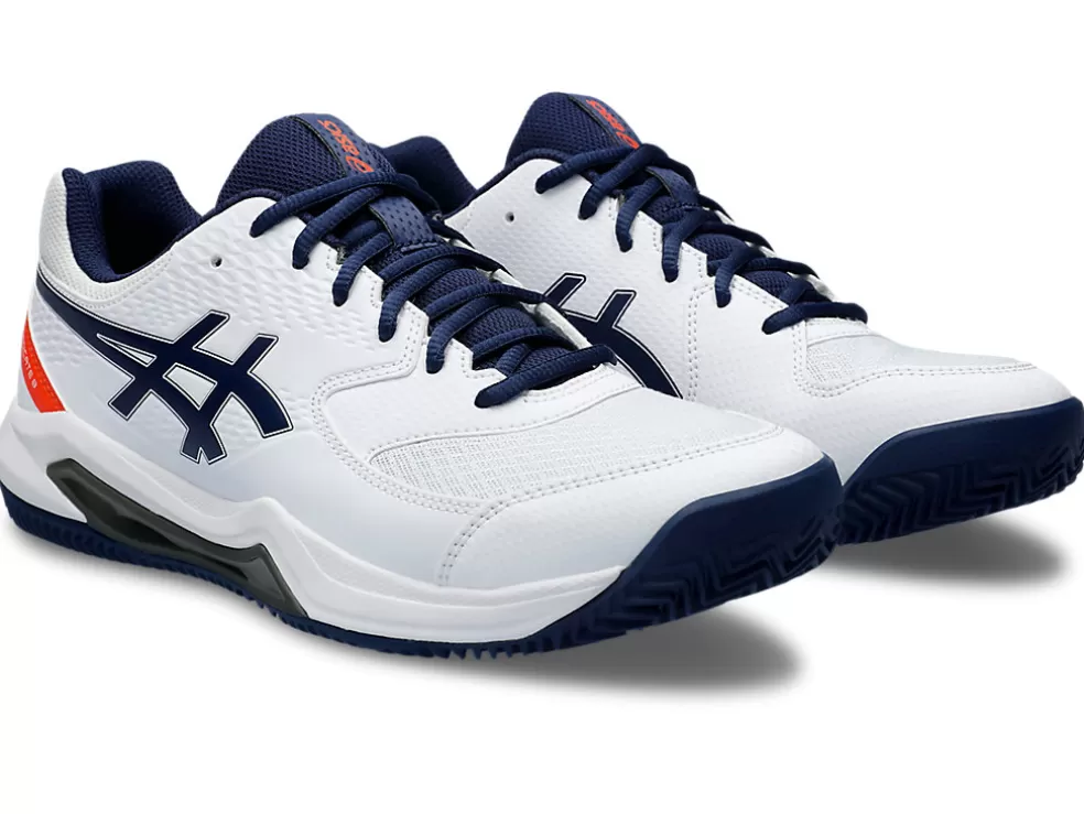 Tennisschoenen | Tennis>ASICS GEL-DEDICATE 8 CLAY White/Blue Expanse