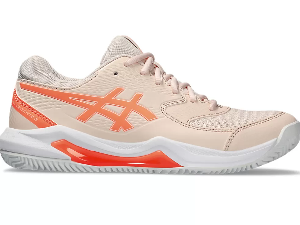 Tennisschoenen | Tennis>ASICS GEL-DEDICATE 8 CLAY Pearl Pink/Sun Coral