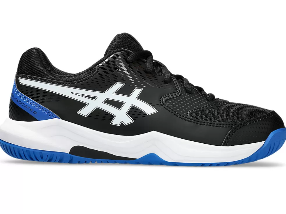 Tennisschoenen | Tennis>ASICS GEL-DEDICATE 8 GS Black/Tuna Blue