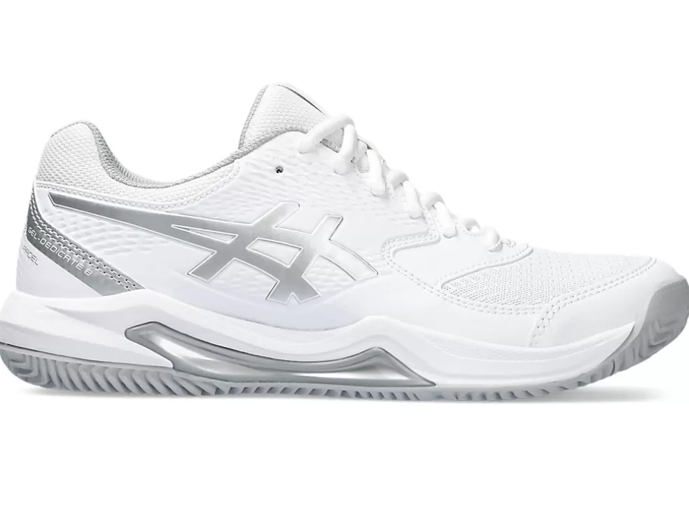 Padel | Padel>ASICS GEL-DEDICATE 8 PADEL White/Pure Silver