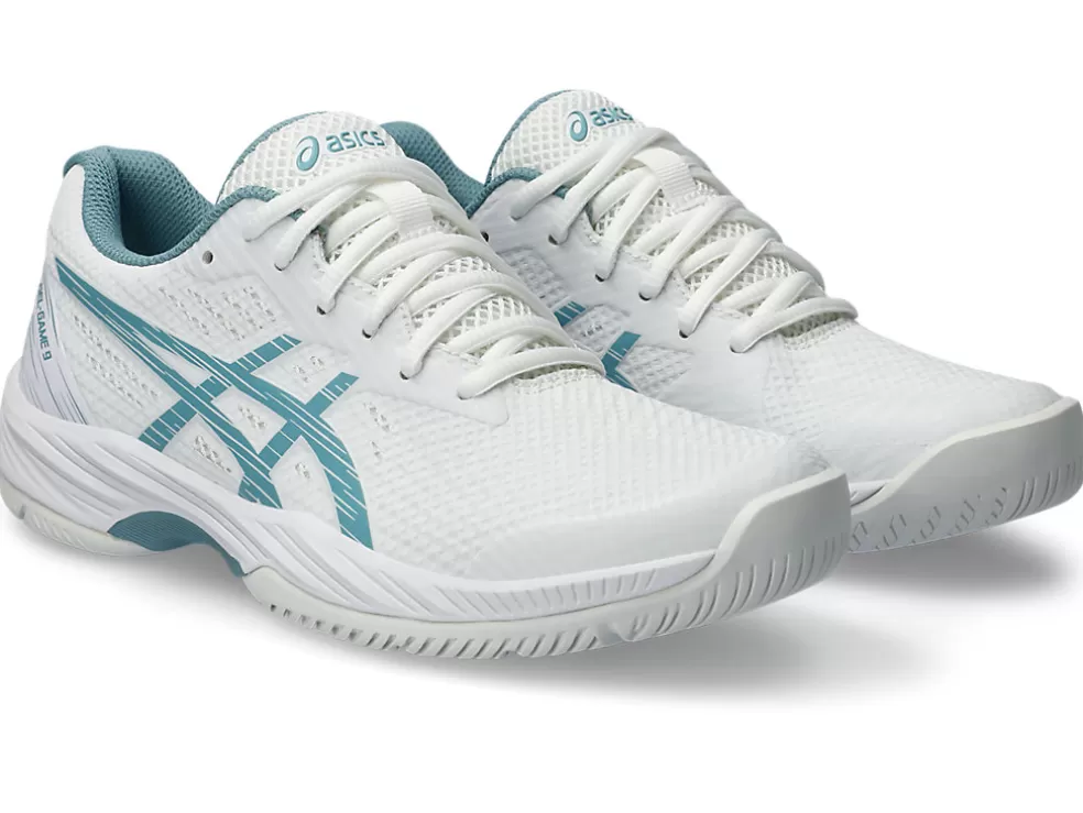 Tennisschoenen | Tennis>ASICS GEL-GAME 9 White/Gris Blue