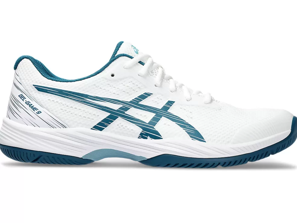 Tennisschoenen | Tennis>ASICS GEL-GAME 9 White/Restful Teal