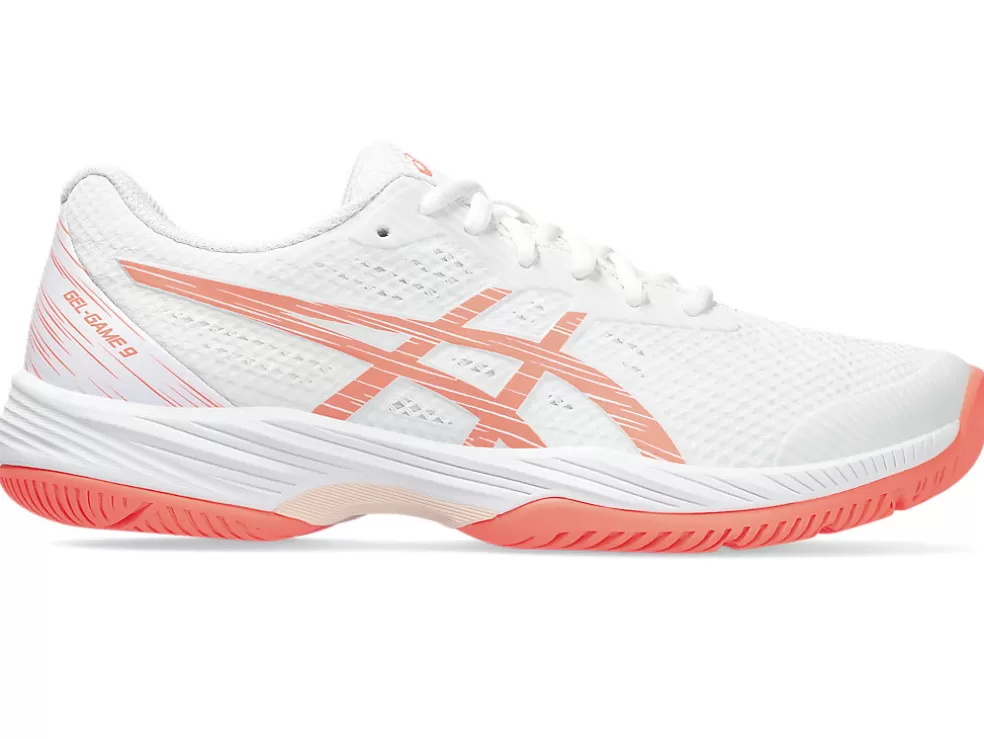 Tennisschoenen | Tennis>ASICS GEL-GAME 9 White/Sun Coral