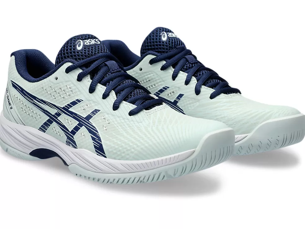 Tennisschoenen | Tennis>ASICS GEL-GAME 9 Pale Mint/Blue Expanse