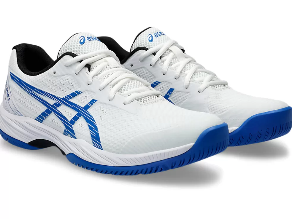 Tennisschoenen | Tennis>ASICS GEL-GAME 9 White/Tuna Blue