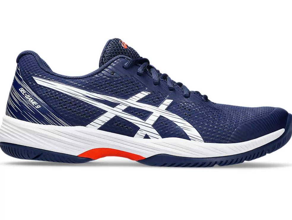 Tennisschoenen | Tennis>ASICS GEL-GAME 9 Blue Expanse/White