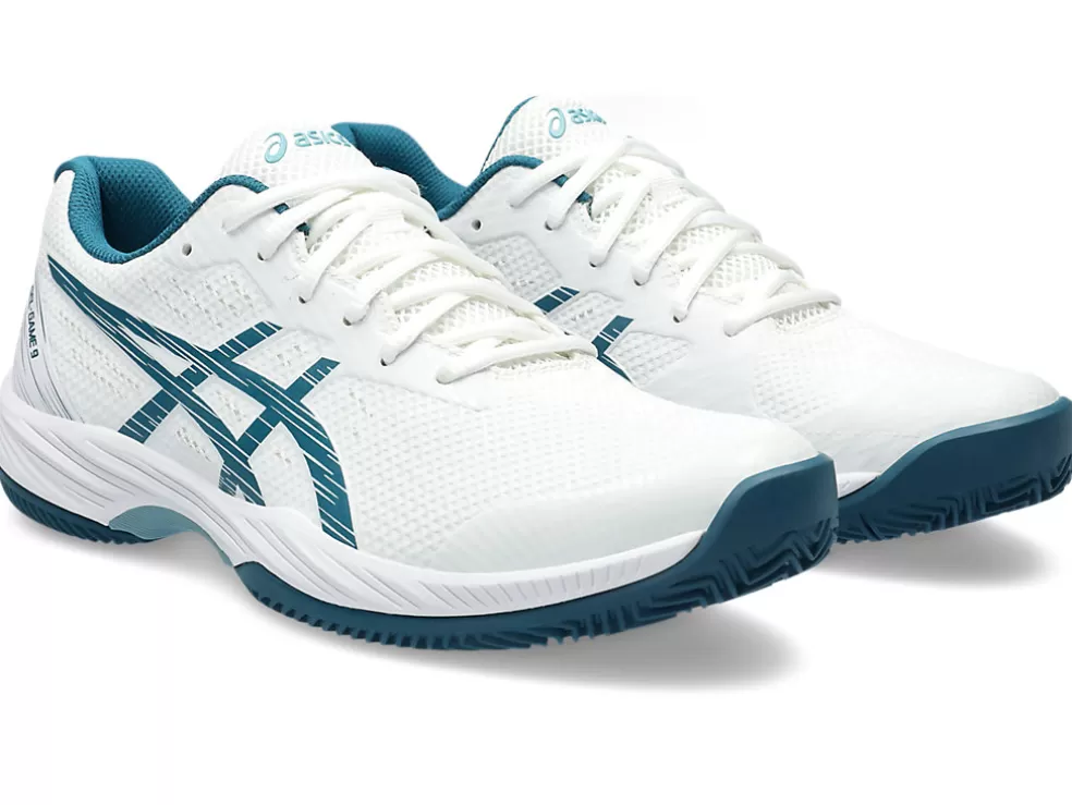 Tennisschoenen | Tennis>ASICS GEL-GAME 9 CLAY/OC White/Restful Teal