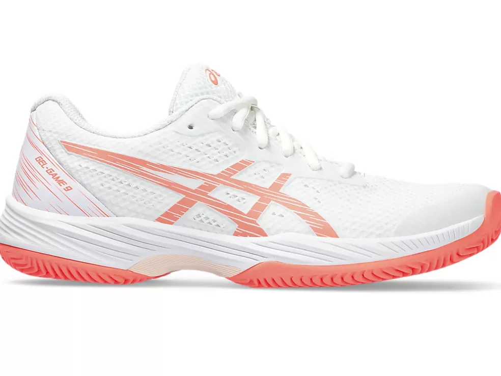 Tennisschoenen | Tennis>ASICS GEL-GAME 9 CLAY/OC White/Sun Coral