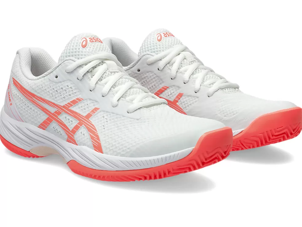 Tennisschoenen | Tennis>ASICS GEL-GAME 9 CLAY/OC White/Sun Coral