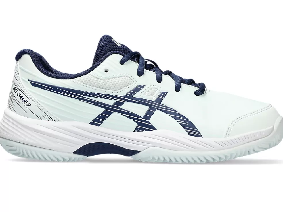 Tennisschoenen | Tennis>ASICS GEL-GAME 9 GS CLAY/OC Pale Mint/Blue Expanse