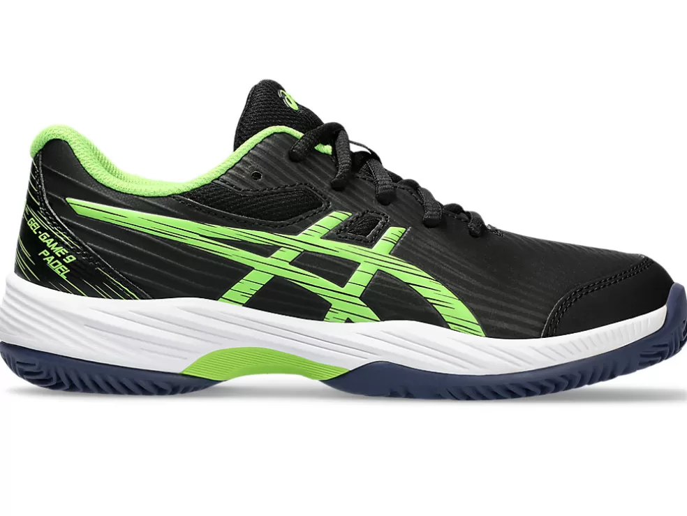 Padel | Andere sporten>ASICS GEL-GAME 9 PADEL GS Black/Electric Lime