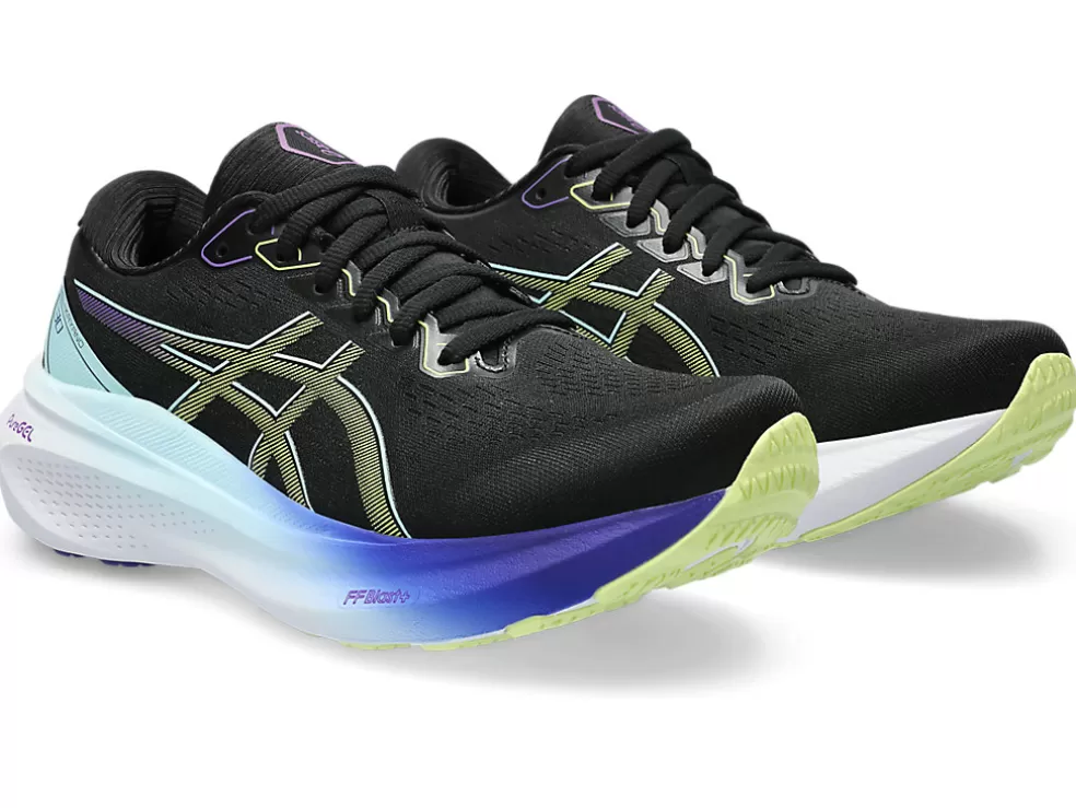 Run further (stability) | GEL-KAYANO™>ASICS GEL-KAYANO 30 Black/Glow Yellow