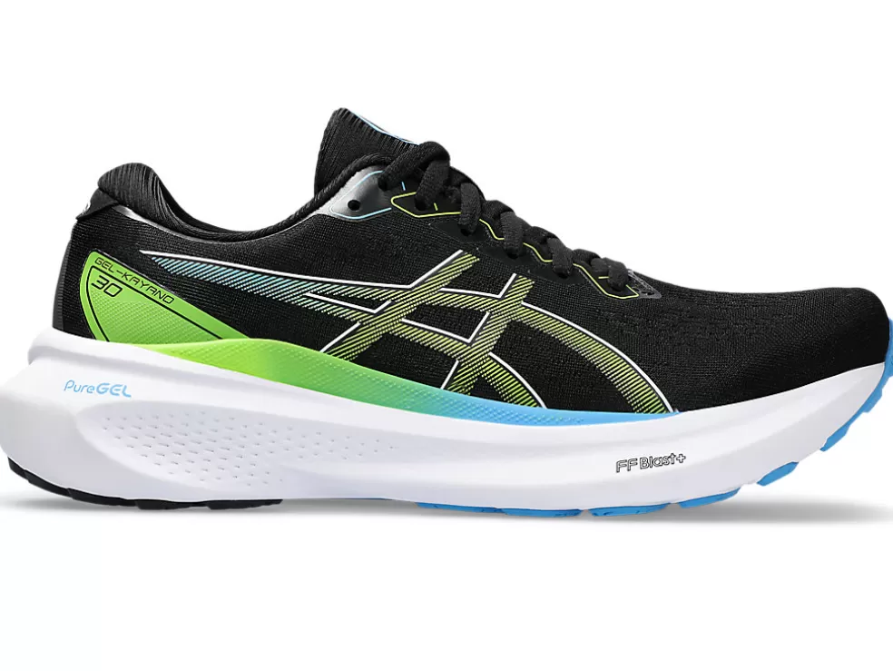 GEL-KAYANO™ | Hardloopschoenen>ASICS GEL-KAYANO 30 Black/Electric Lime