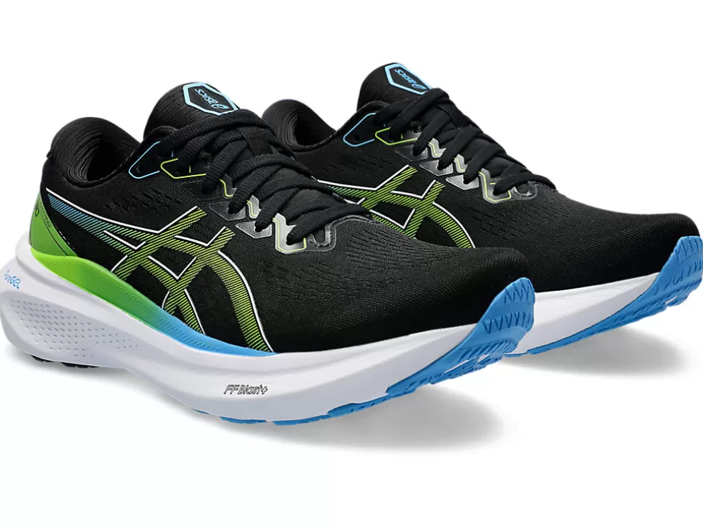 GEL-KAYANO™ | Hardloopschoenen>ASICS GEL-KAYANO 30 Black/Electric Lime