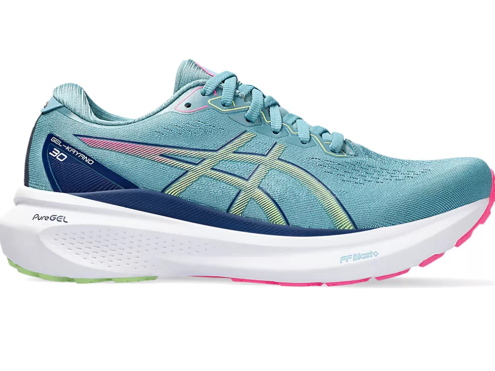 GEL-KAYANO™ | Hardloopschoenen>ASICS GEL-KAYANO 30 Gris Blue/Lime Green